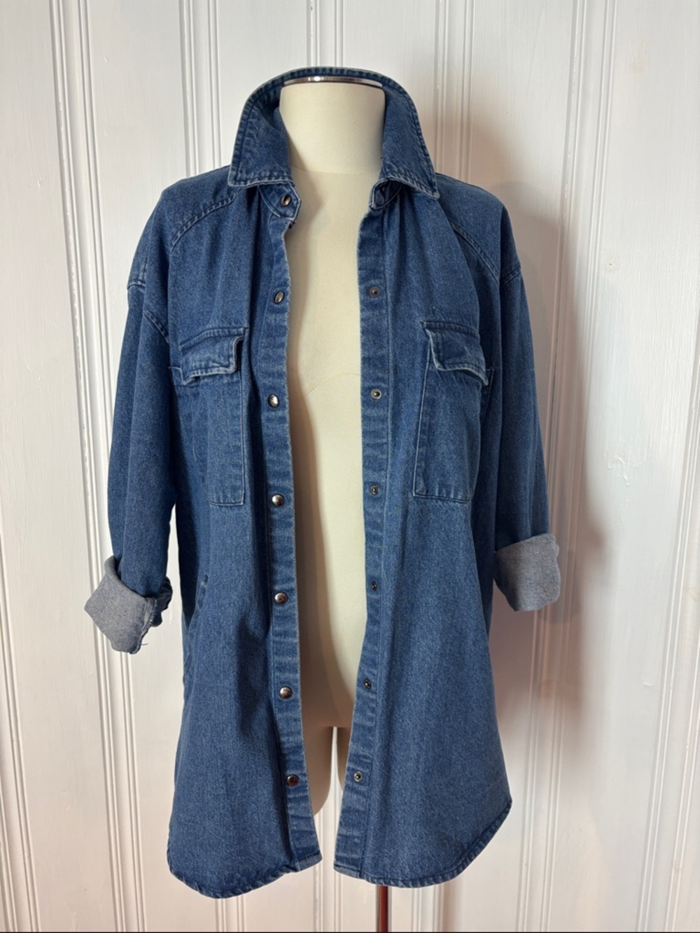 DIANE GOLDSTEIN X BONNIE ALEX Oversized Denim Shirt Jacket | Size M/L estimated